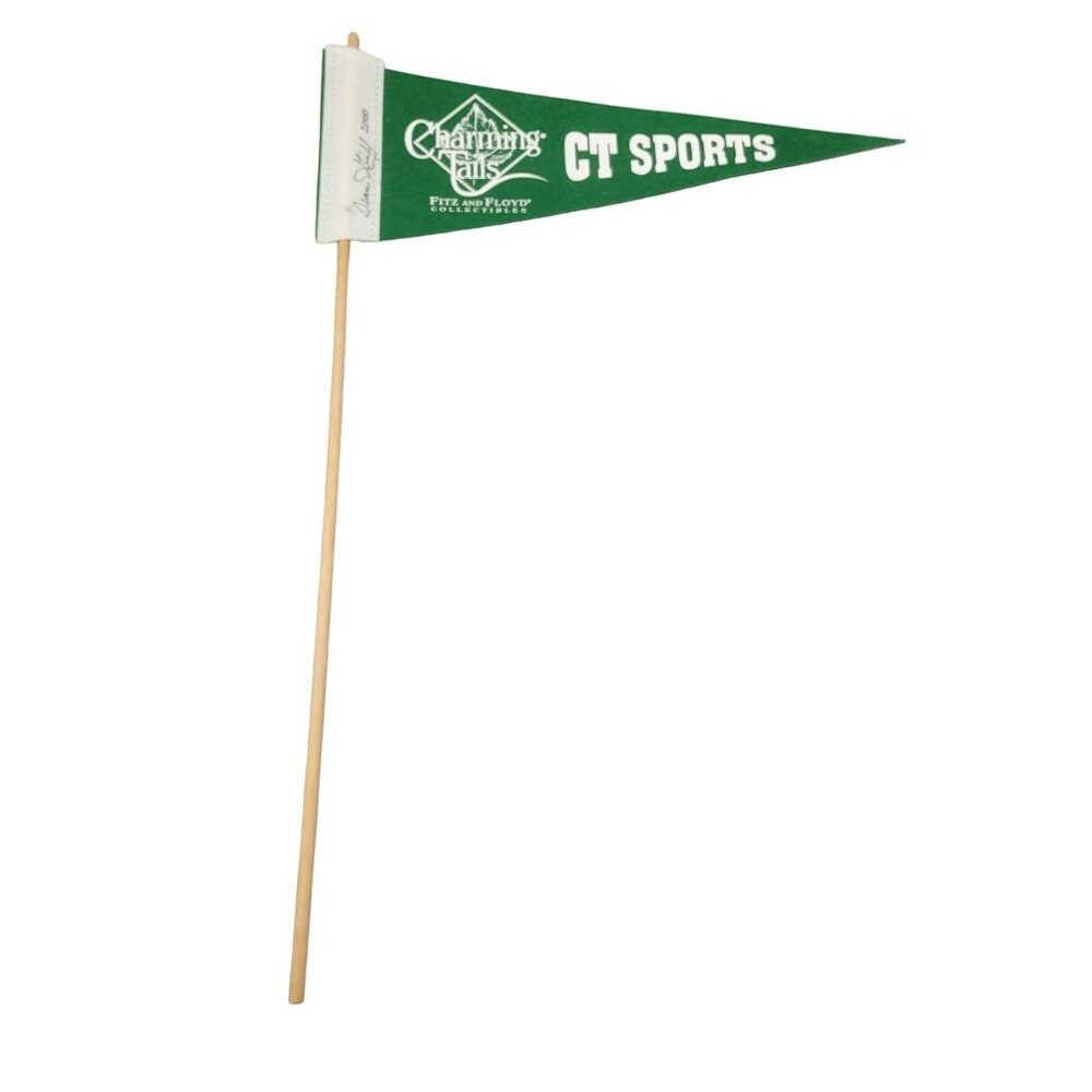 Charming Tails Sports Banner Pennant on Stick Autographed Dean Griff 2000